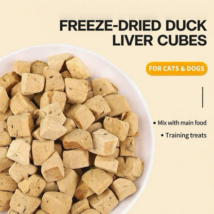 Freeze Dried Duck Liver Cubes