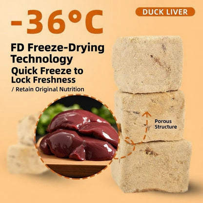Freeze Dried Duck Liver Cubes
