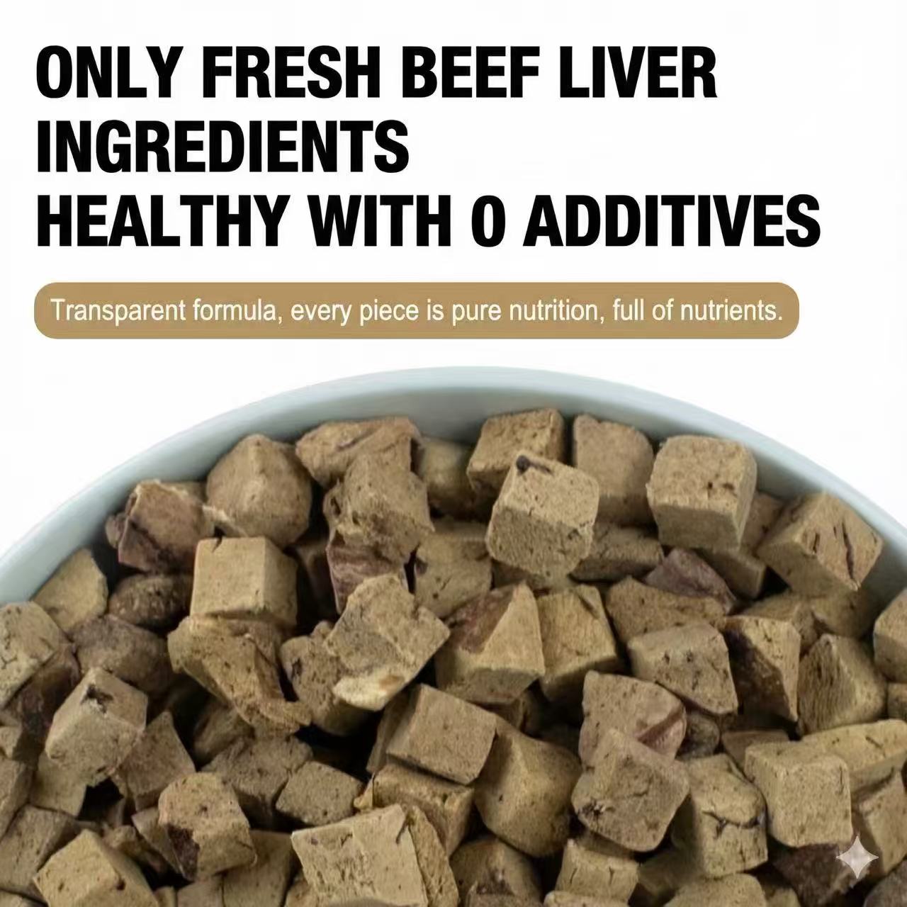 Freeze Dried Beef Liver Cubes