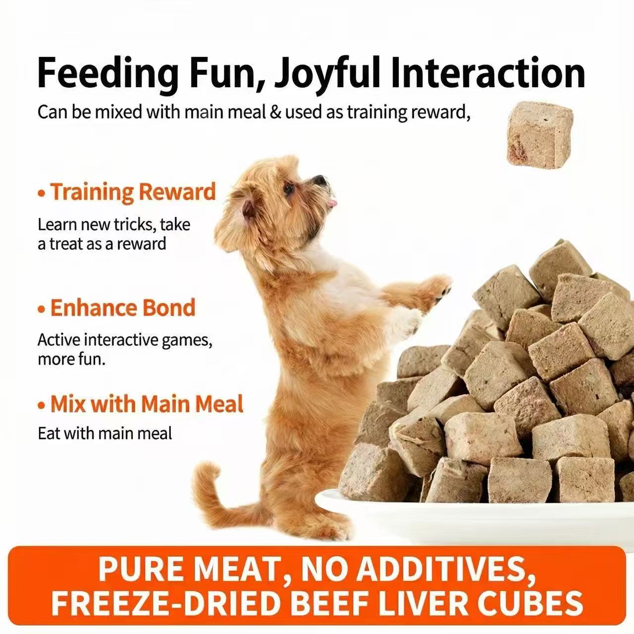 Freeze Dried Beef Liver Cubes