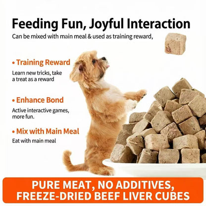 Freeze Dried Beef Liver Cubes